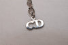 Authentic Christian Dior Silver Tone Chain Necklace CD Box 8150I