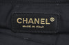 Authentic CHANEL New Travel Line Shoulder Tote Bag Nylon Leather Black 8151G