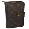 Authentic Louis Vuitton Monogram Porte Papier Zip Bifold Wallet M61207 LV 8151I