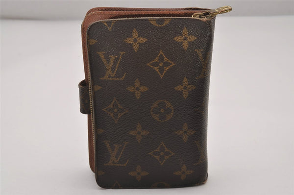 Authentic Louis Vuitton Monogram Porte Papier Zip Bifold Wallet M61207 LV 8151I