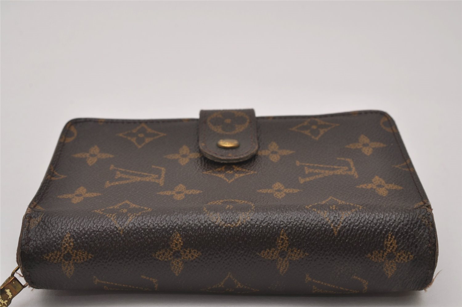 Authentic Louis Vuitton Monogram Porte Papier Zip Bifold Wallet M61207 LV 8151I