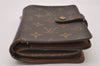 Authentic Louis Vuitton Monogram Porte Papier Zip Bifold Wallet M61207 LV 8151I