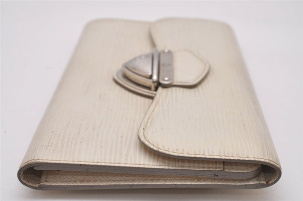 Authentic Louis Vuitton Epi Portefeuille Eugenie Long Wallet M6388J White 8152I