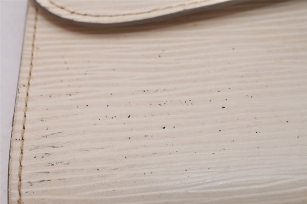 Authentic Louis Vuitton Epi Portefeuille Eugenie Long Wallet M6388J White 8152I