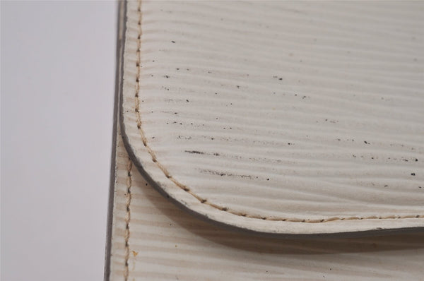 Authentic Louis Vuitton Epi Portefeuille Eugenie Long Wallet M6388J White 8152I