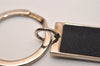 Authentic GUCCI Key Ring Bag Charm Silver Plating GG Canvas Black Box 8152J