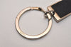 Authentic GUCCI Key Ring Bag Charm Silver Plating GG Canvas Black Box 8152J