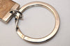 Authentic GUCCI Key Ring Bag Charm Silver Plating GG Canvas Black Box 8152J