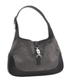 Authentic GUCCI Jackie Shoulder Hand Bag Velour Leather 0013306 Gray 8154I