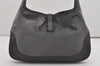 Authentic GUCCI Jackie Shoulder Hand Bag Velour Leather 0013306 Gray 8154I