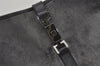 Authentic GUCCI Jackie Shoulder Hand Bag Velour Leather 0013306 Gray 8154I