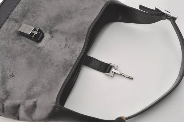 Authentic GUCCI Jackie Shoulder Hand Bag Velour Leather 0013306 Gray 8154I