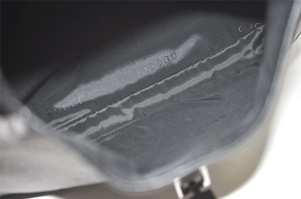 Authentic GUCCI Jackie Shoulder Hand Bag Velour Leather 0013306 Gray 8154I