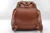 Authentic GUCCI Bamboo Vintage Drawstring Backpack Leather Brown 8155I