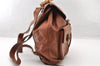 Authentic GUCCI Bamboo Vintage Drawstring Backpack Leather Brown 8155I