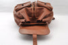Authentic GUCCI Bamboo Vintage Drawstring Backpack Leather Brown 8155I