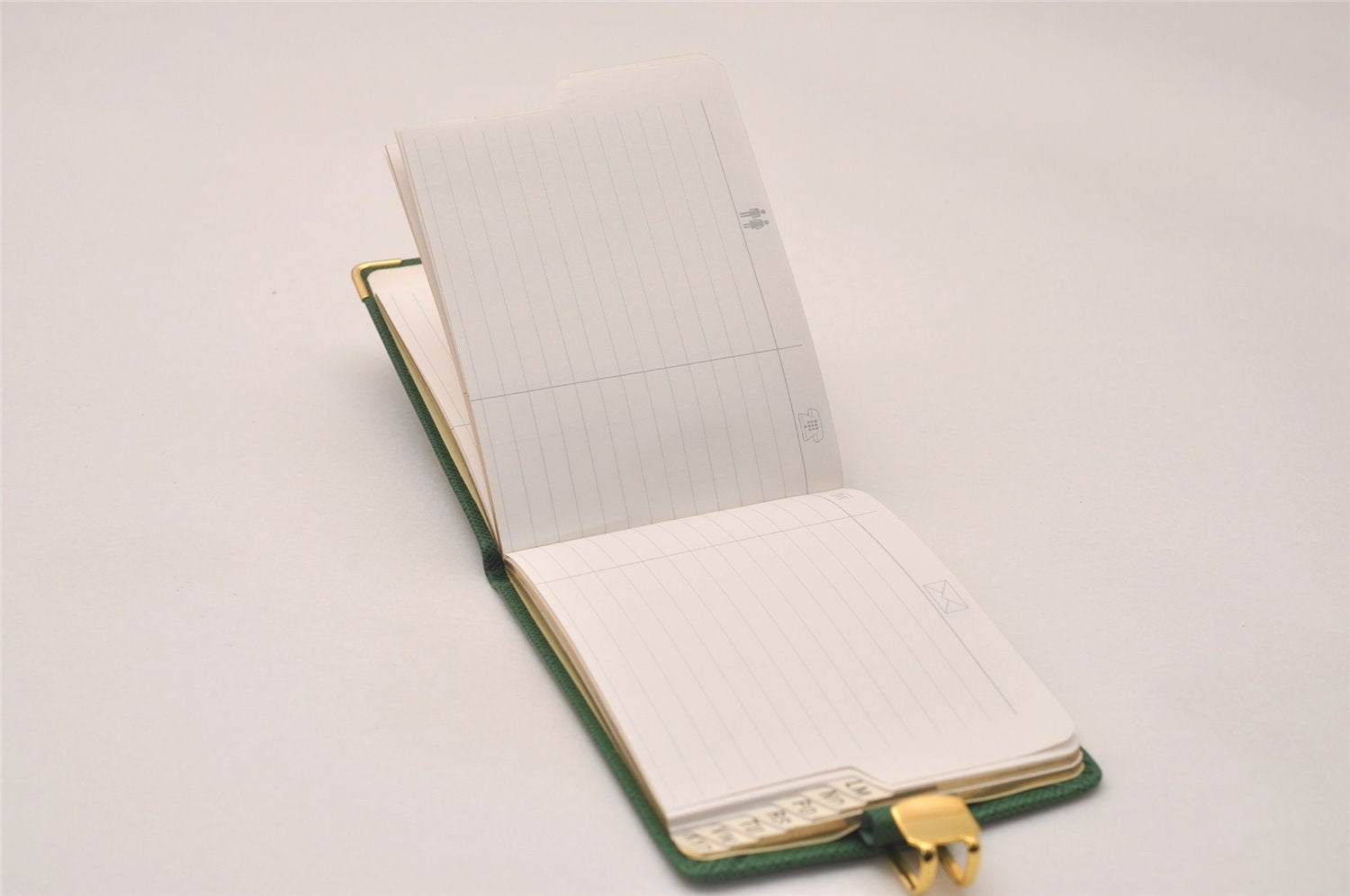 Authentic TIFFANY & Co. Address Book Memo Pad Leather Green 8155J