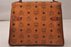 Authentic MCM Vintage Visetos Leather Hand Bag Purse Brown 8156J