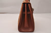 Authentic MCM Vintage Visetos Leather Hand Bag Purse Brown 8156J