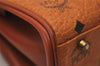 Authentic MCM Vintage Visetos Leather Hand Bag Purse Brown 8156J