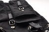 Authentic PRADA Vintage Nylon Tessuto Leather Backpack Black 8157I