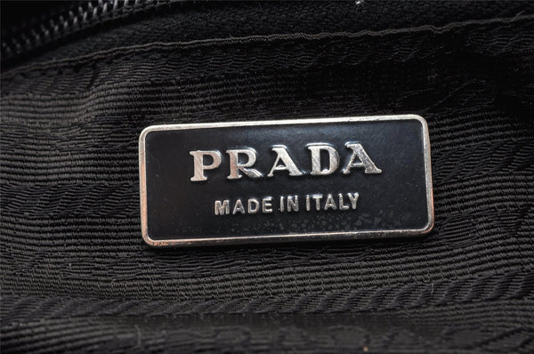 Authentic PRADA Vintage Nylon Tessuto Leather Backpack Black 8157I