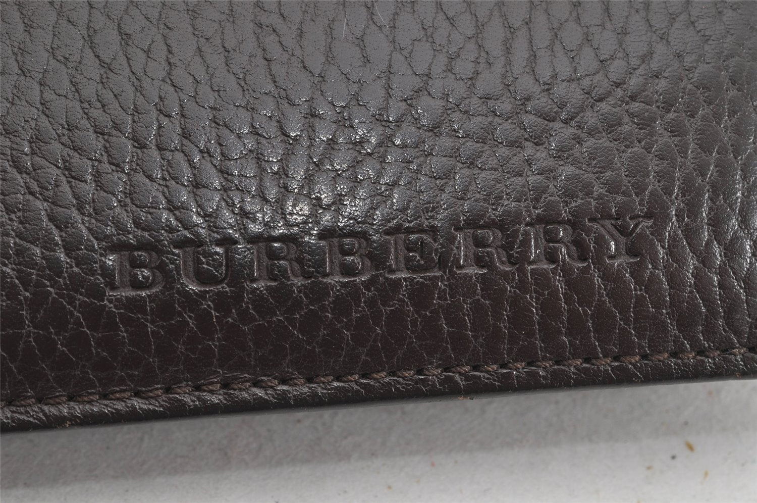 Authentic BURBERRY Vintage Bifold Wallet Purse Leather Brown 8157J