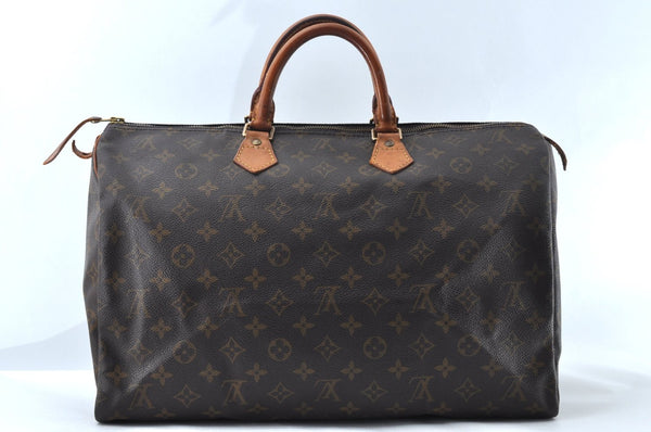 Authentic Louis Vuitton Monogram Speedy 40 Hand Boston Bag M41522 LV 8157M