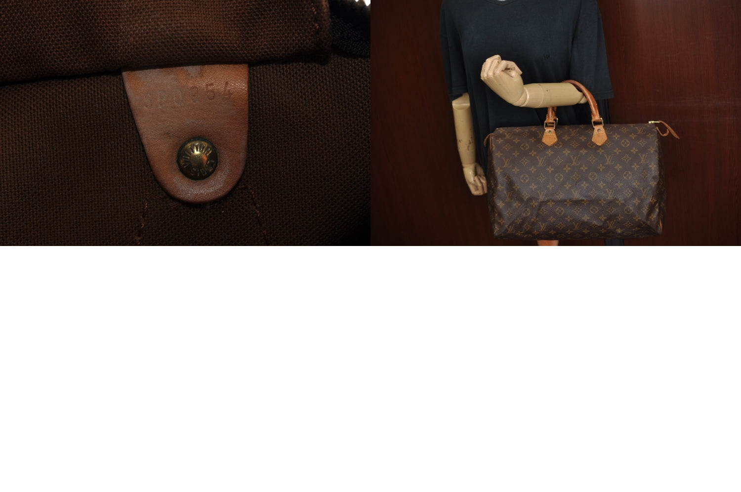 Authentic Louis Vuitton Monogram Speedy 40 Hand Boston Bag M41522 LV 8157M