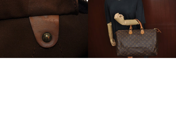 Authentic Louis Vuitton Monogram Speedy 40 Hand Boston Bag M41522 LV 8157M