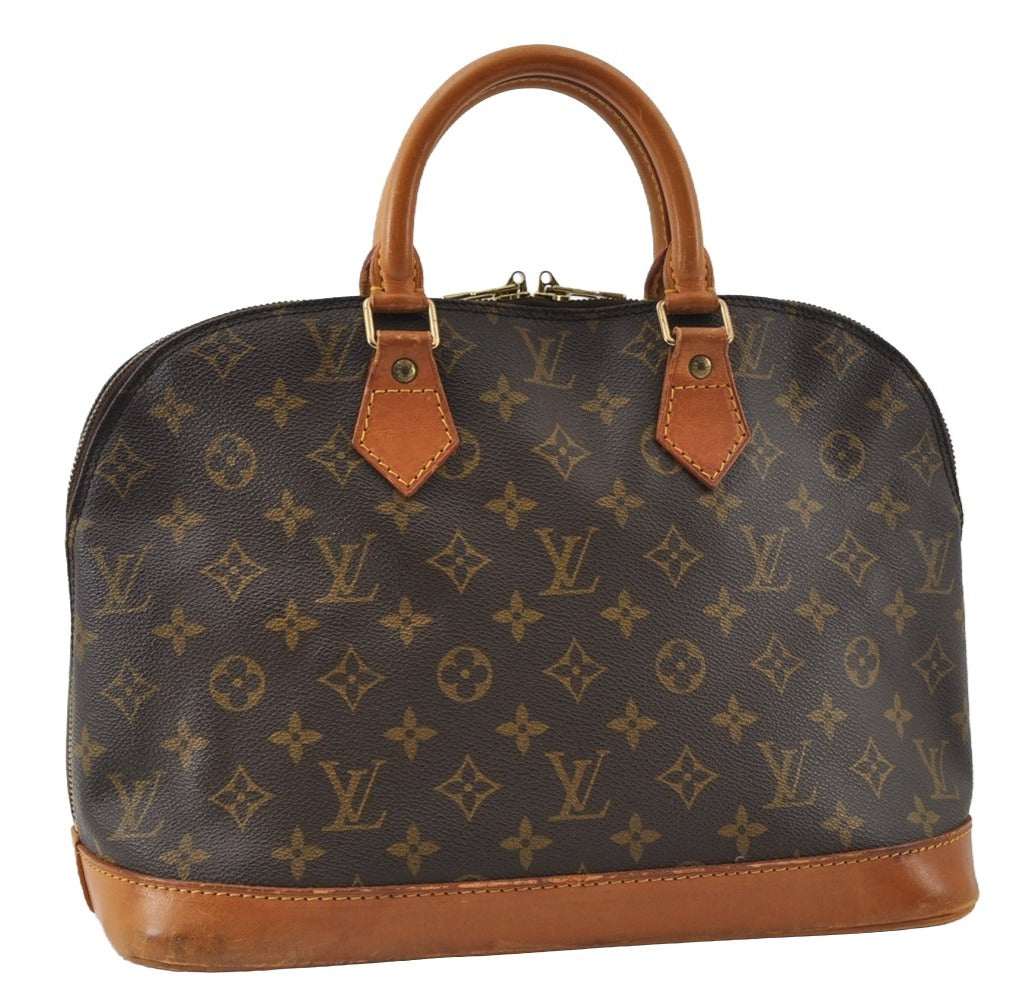 Authentic Louis Vuitton Monogram Alma Hand Bag Purse M51130 LV 8158I