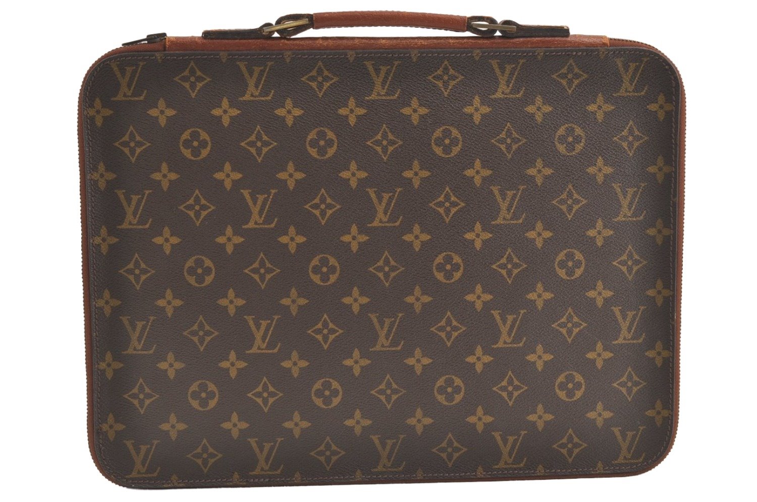 Authentic Louis Vuitton Monogram Briefcase Hand Bag Old Model LV 8158J