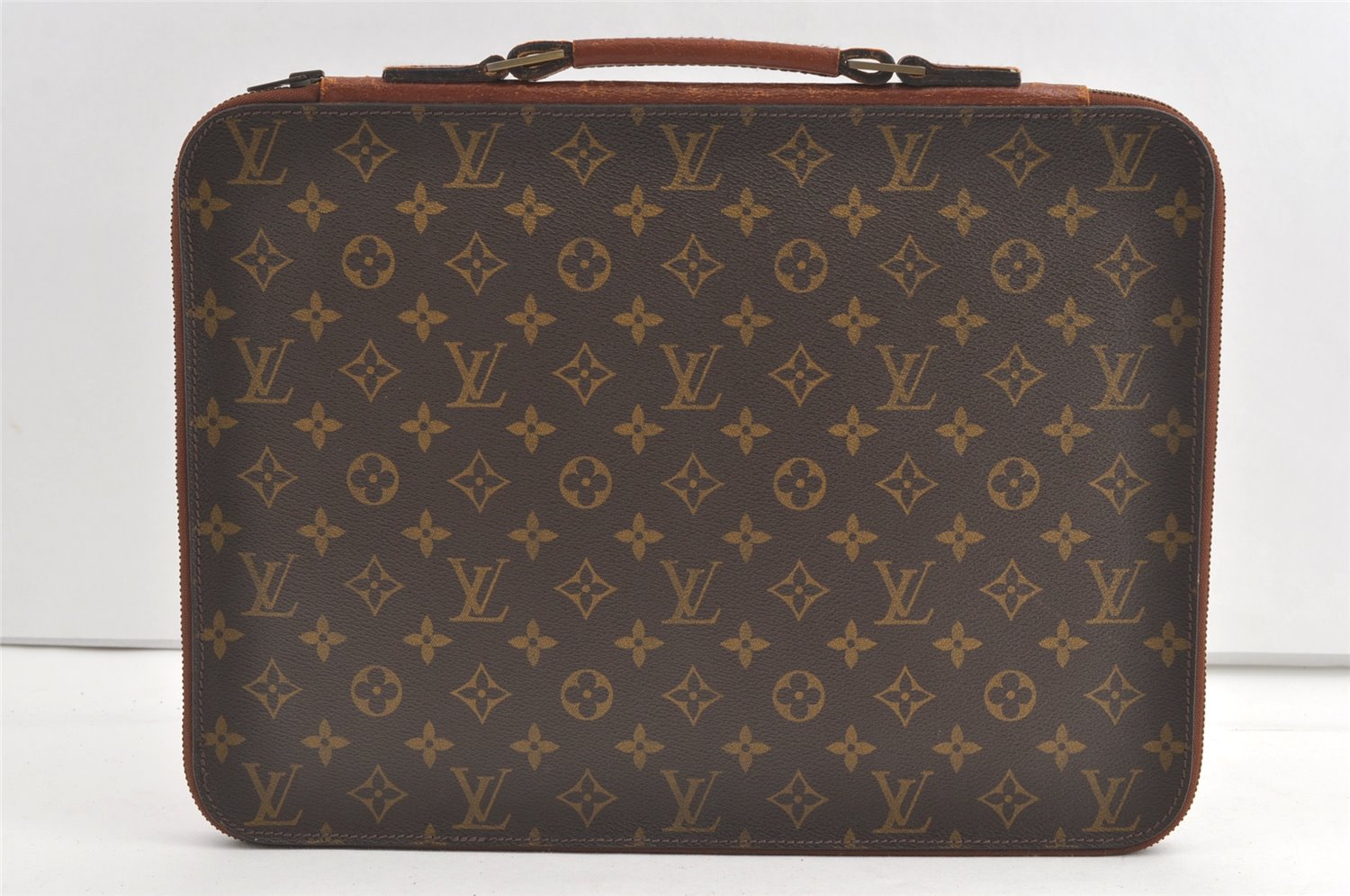 Authentic Louis Vuitton Monogram Briefcase Hand Bag Old Model LV 8158J