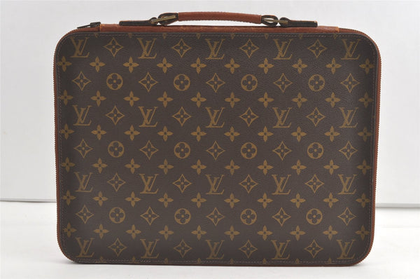 Authentic Louis Vuitton Monogram Briefcase Hand Bag Old Model LV 8158J