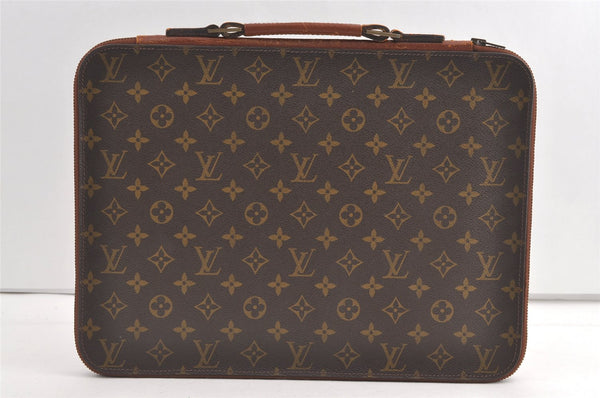 Authentic Louis Vuitton Monogram Briefcase Hand Bag Old Model LV 8158J