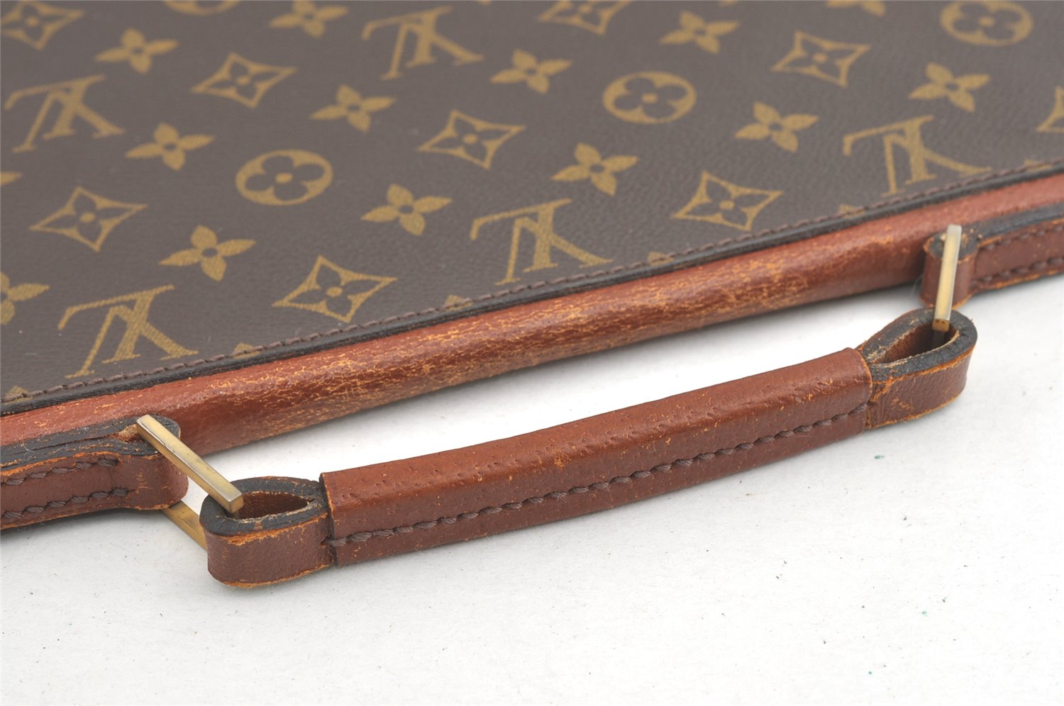 Authentic Louis Vuitton Monogram Briefcase Hand Bag Old Model LV 8158J