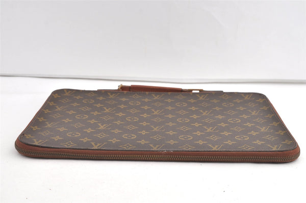 Authentic Louis Vuitton Monogram Briefcase Hand Bag Old Model LV 8158J