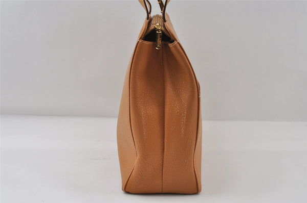 Authentic Burberrys Vintage Leather Shoulder Tote Bag Brown 8159I