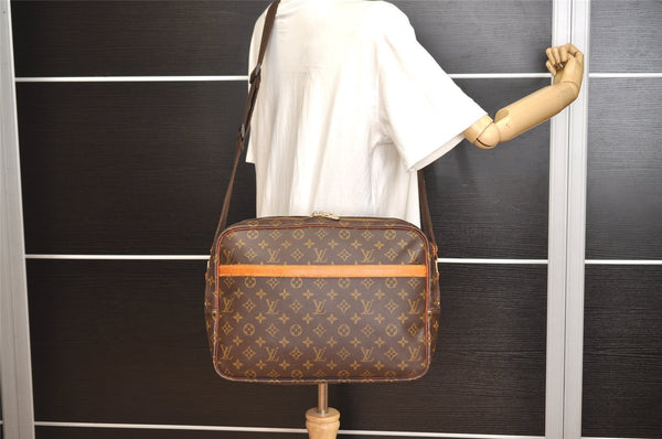 Authentic Louis Vuitton Monogram Reporter GM Shoulder Cross Bag M45252 LV 8159J