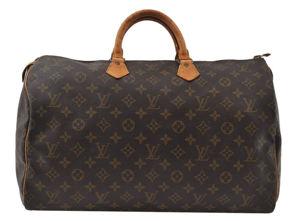 Authentic Louis Vuitton Monogram Speedy 40 Hand Boston Bag M41522 LV 8160I