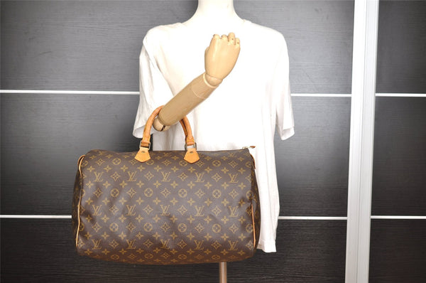 Authentic Louis Vuitton Monogram Speedy 40 Hand Boston Bag M41522 LV 8160I