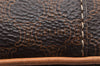 Authentic CELINE Macadam Blason Pattern Vanity Hand Bag PVC Leather Brown 8161I