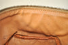 Authentic CELINE Macadam Blason Pattern Vanity Hand Bag PVC Leather Brown 8161I