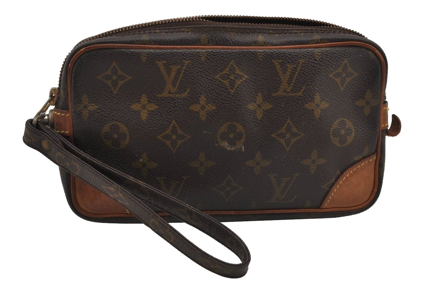 Authentic Louis Vuitton Monogram Marly Dragonne PM M51827 Clutch Bag Junk 8161J