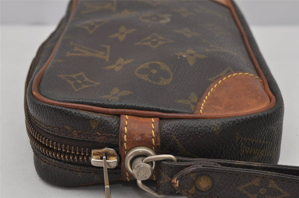 Authentic Louis Vuitton Monogram Marly Dragonne PM M51827 Clutch Bag Junk 8161J