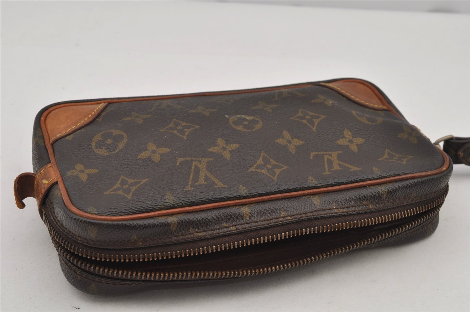 Authentic Louis Vuitton Monogram Marly Dragonne PM M51827 Clutch Bag Junk 8161J