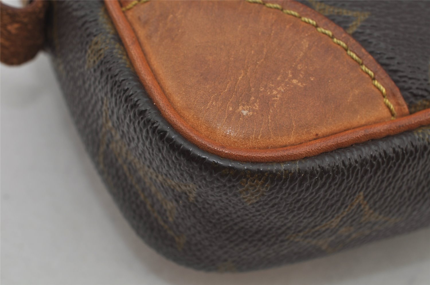 Authentic Louis Vuitton Monogram Marly Dragonne PM M51827 Clutch Bag Junk 8161J