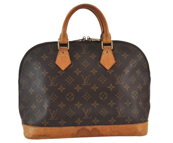 Authentic Louis Vuitton Monogram Alma Hand Bag Purse M51130 LV 8162J