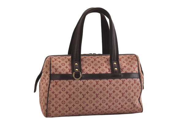 Authentic Louis Vuitton Monogram Mini Josephine GM Hand Bag Pink M92213 LV 8163M