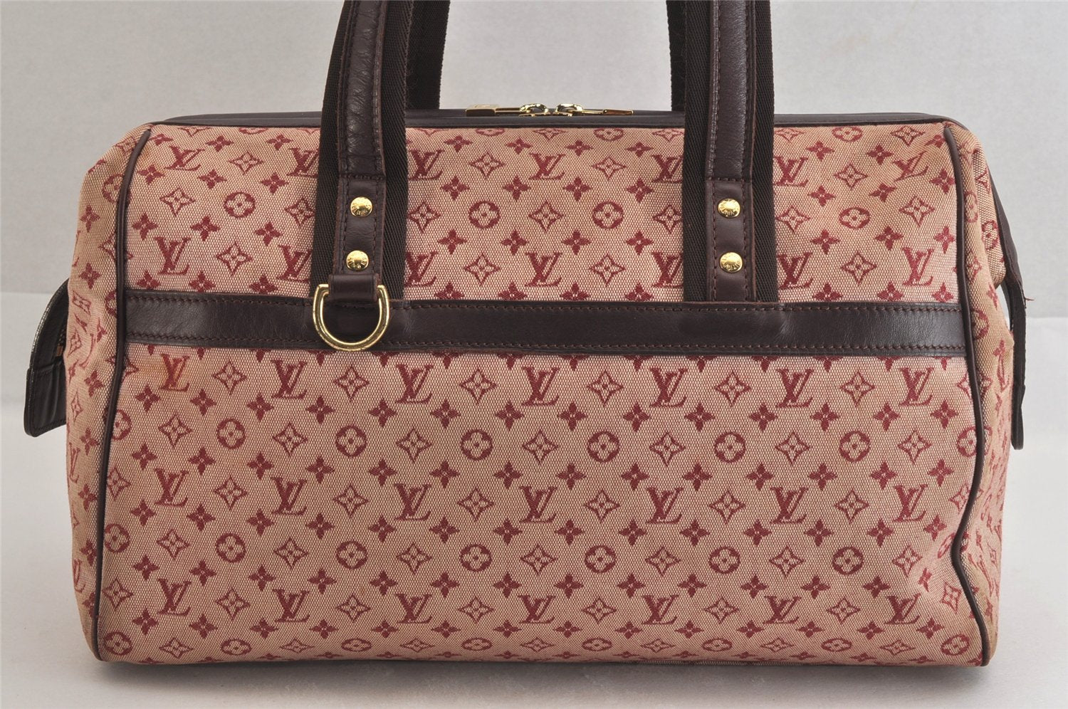 Authentic Louis Vuitton Monogram Mini Josephine GM Hand Bag Pink M92213 LV 8163M